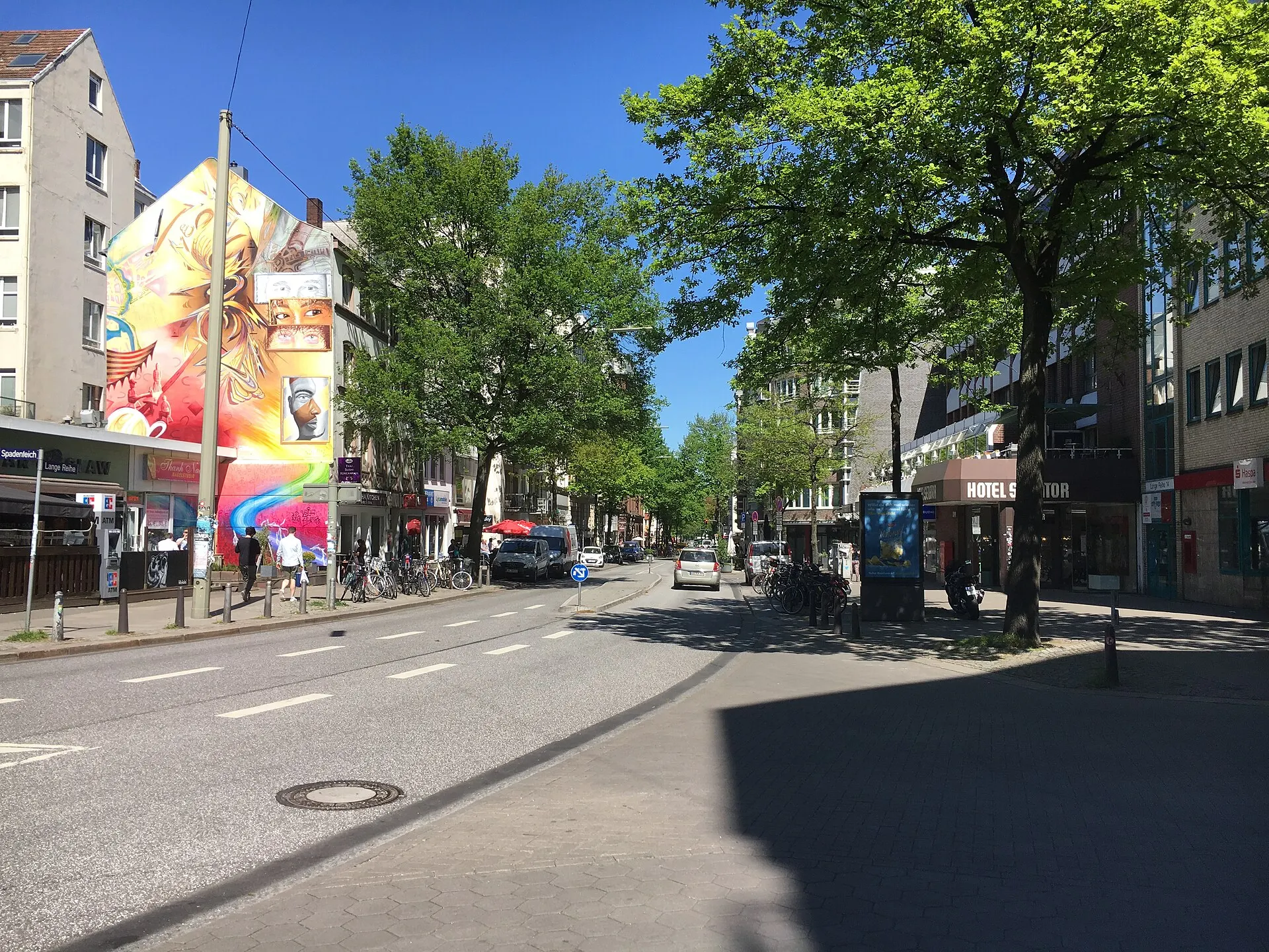 Lange Reihe, Blick stadtauswärts