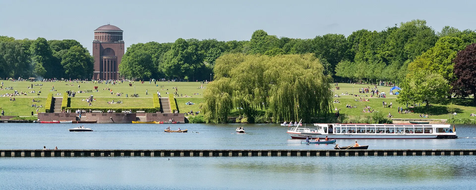 Whitsunday in Hamburg city park.
